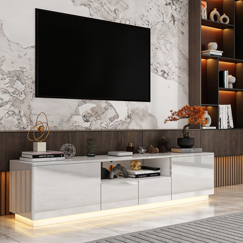 Caelah TV Stand for TVs up to 78" - Premium White