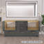 Base de meuble-lavabo double en bois massif 72 po seulement-92728336