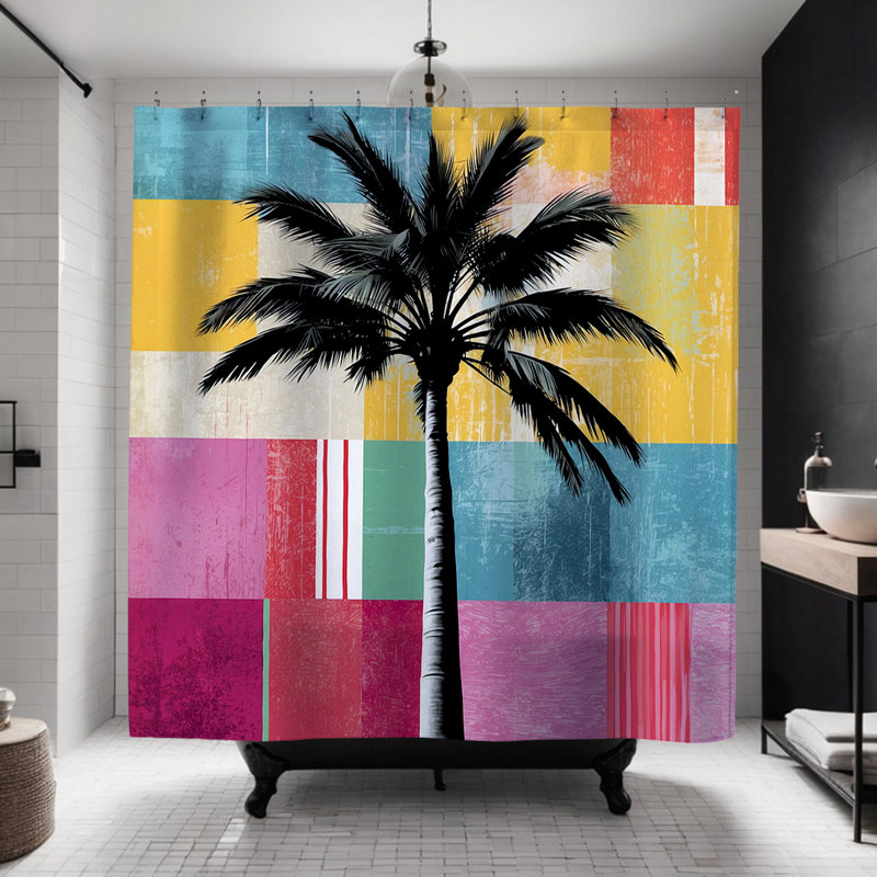 Rideau de douche Casey Palm Tree