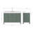 Oberle 55'' Single Bathroom Vanity with White Quartz Top-942011483-941400775