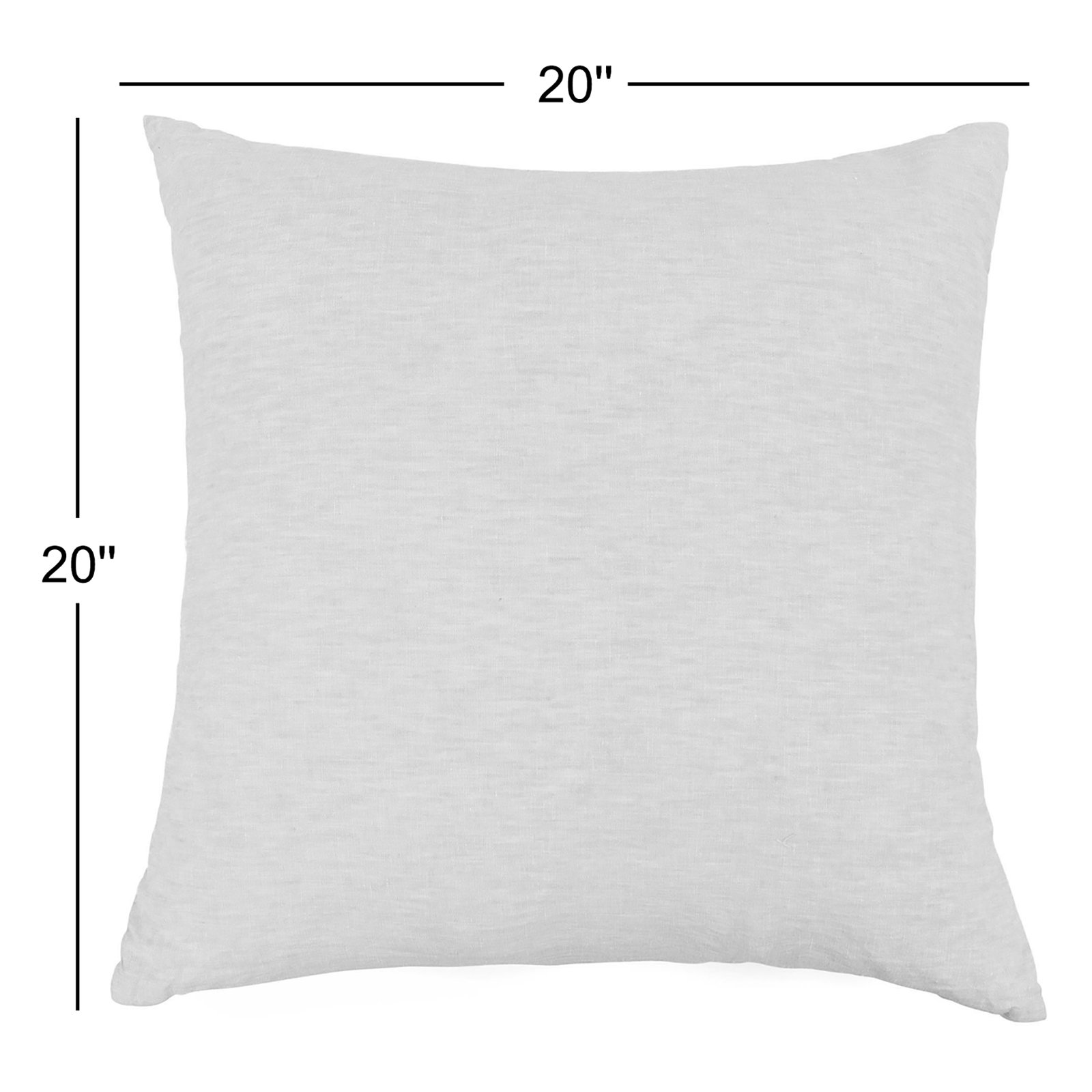 20" X 20" French Linen Throw Pillow, Cream & Putty Floral