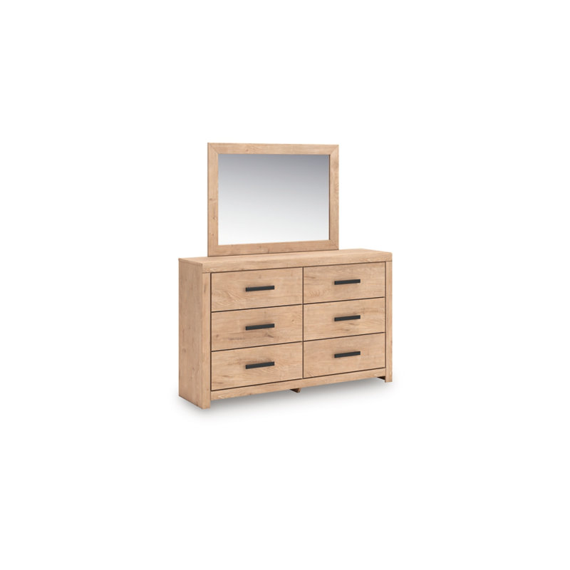 Commode et miroir Sanginlane, Beige