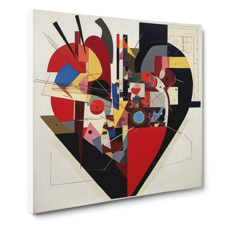 Anatomical Heart Suprematism No.1 - No Frame Print, 35cm H x 35cm W x 3cm D