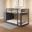 Lit superposé simple / gris avec 4 tiroirs et 3 compartiments ouverts, système de lattes, garde-corps fixe et facile d'accès, sans sommier ni matelas, fait de lit en pin, gris, tiroirs, côtés en métal
