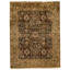 Hand Knotted Wool Oriental Area Rug in Black And Gold