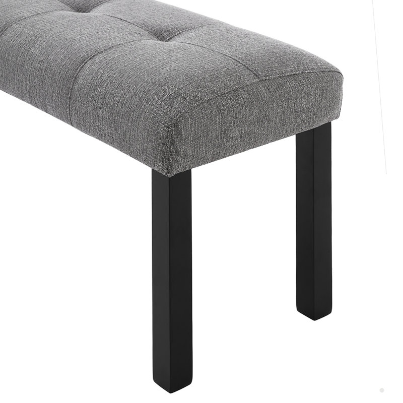 Banc de salle à manger rembourré 47,24 pouces, Gris