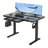 Odbert Tempered Glass Top Height Adjustable Standing Desk, Computer Desk with Drawer and USB Charge-1006698345-1008077183