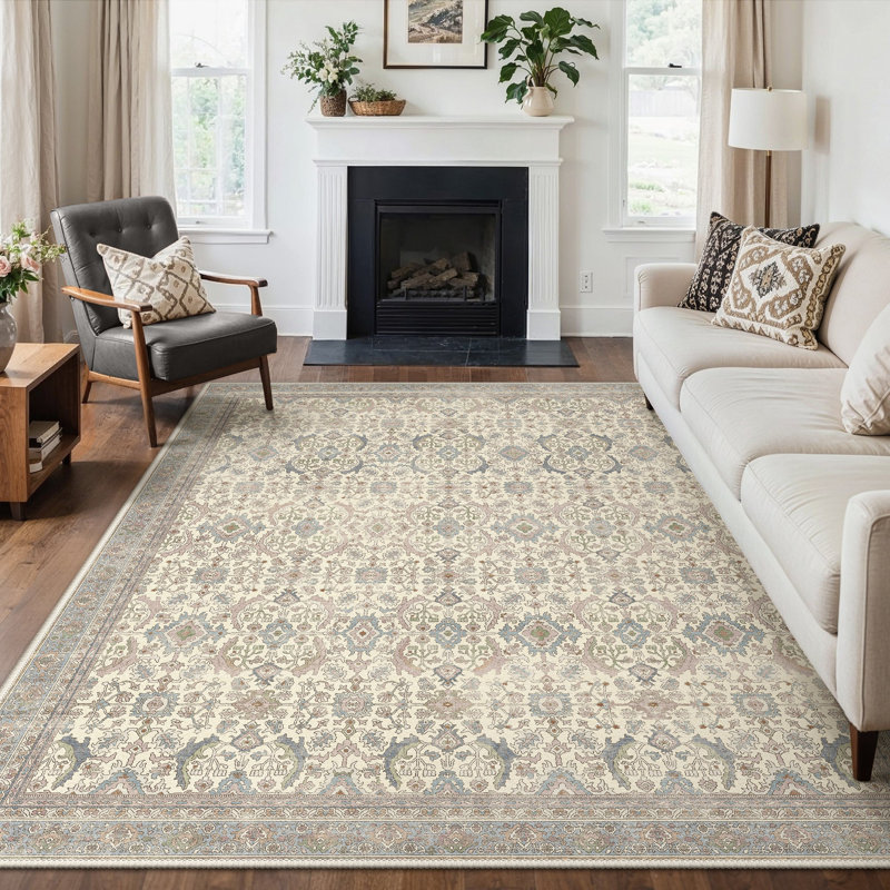 Area Rug, Grey/Beige, Rectangle 160 x 230 cm