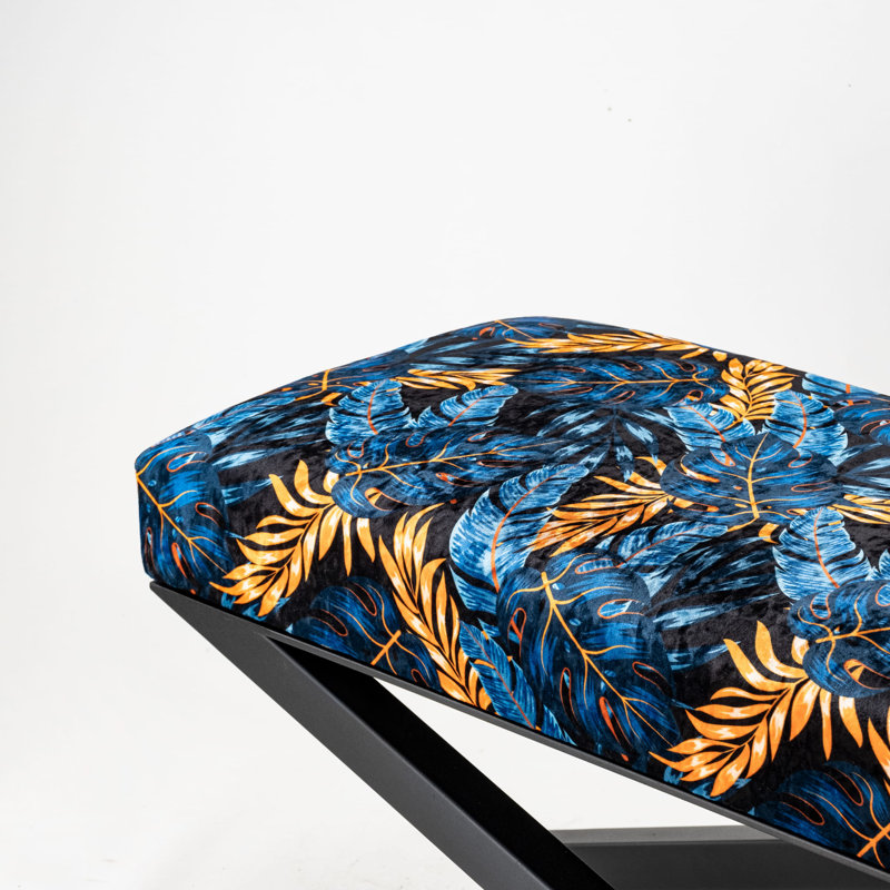 Arietta Velvet Upholstered Bench, H40 x W120 x D30cm