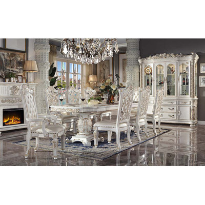 DINING TABLE W/PEDESTAL BASE