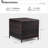 Patio Square Wicker Side Table-1977028172