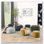 Ensemble de 2 repose-pieds ronds en chenille avec rangement et petit tabouret en forme de tambour-1397108813