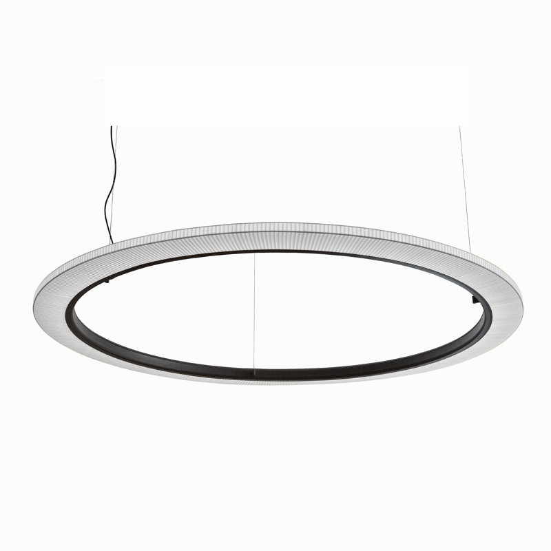 Roda 1 - Light Brown LED Single Pendant, White Ribbon
