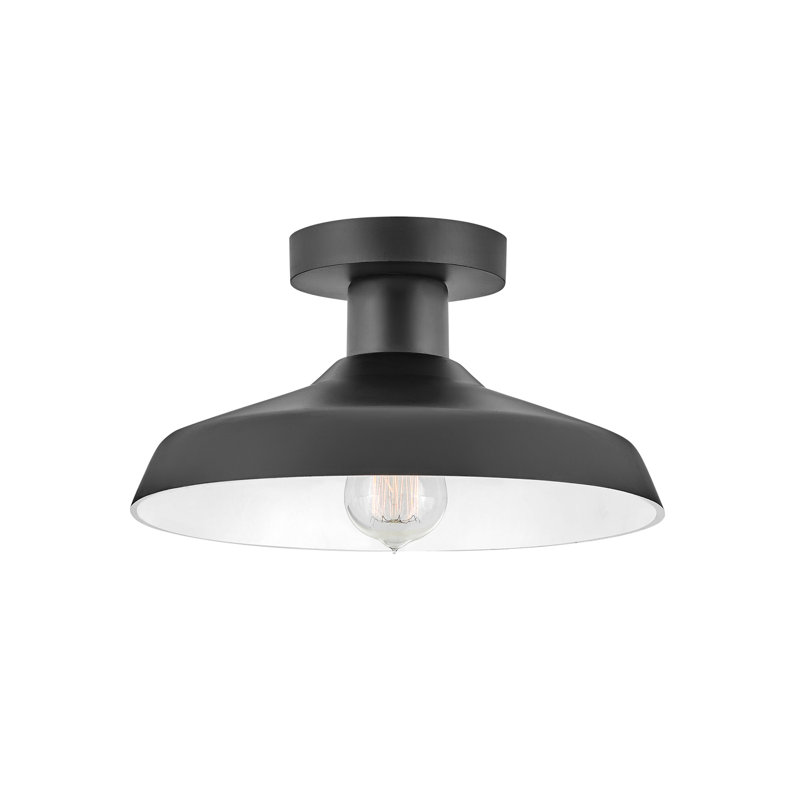 Forge Medium Flush Mount, Black