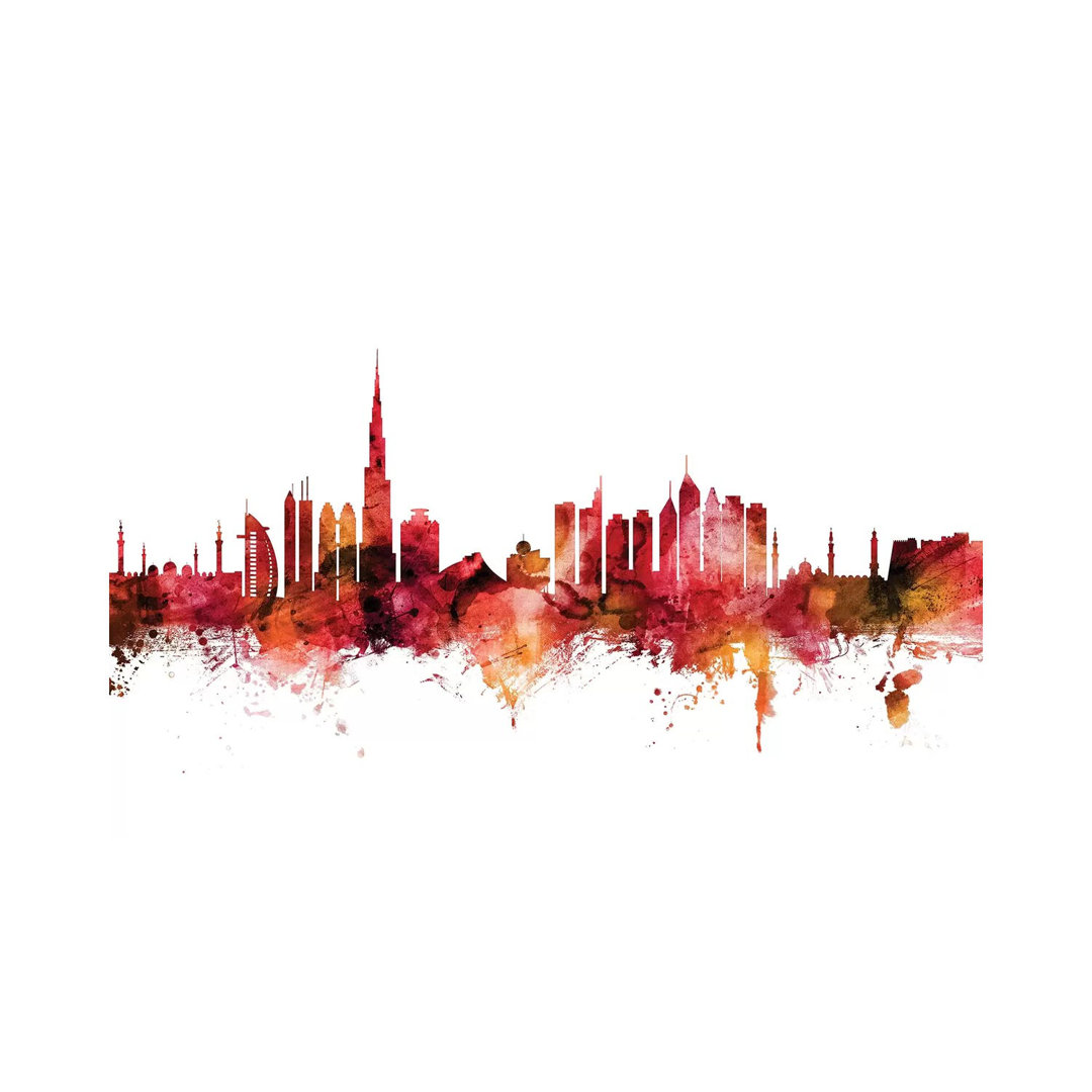 Dubai, UAE Skyline by Michael Tompsett - Wrapped Canvas Gallery-Wrapped Canvas Giclée
