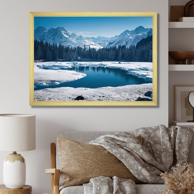 Icy Alaskan Wilderness IV, Encadrement doré, H 34 po x l 44 po x P 1,5 po
