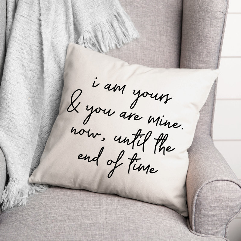 Black And White Typography Collection Throw Pillow