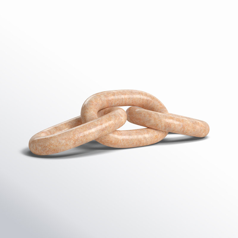 Decorative Marble Chain, Variegated Blush Tones, Beige