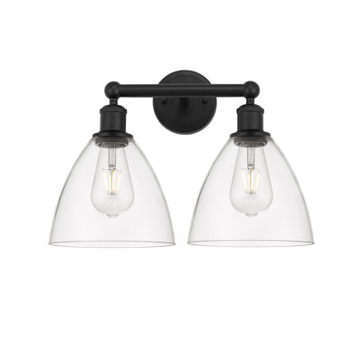 Éclairage pour meuble-lavabo en verre 2 lumières 16,5 pouces Alorah