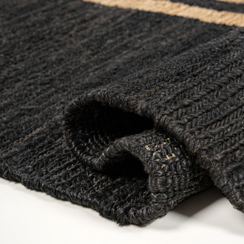 Tapis noir / naturel Amandus Rustic Farmhouse, Tapis de couloir 2 pi x 8 pi