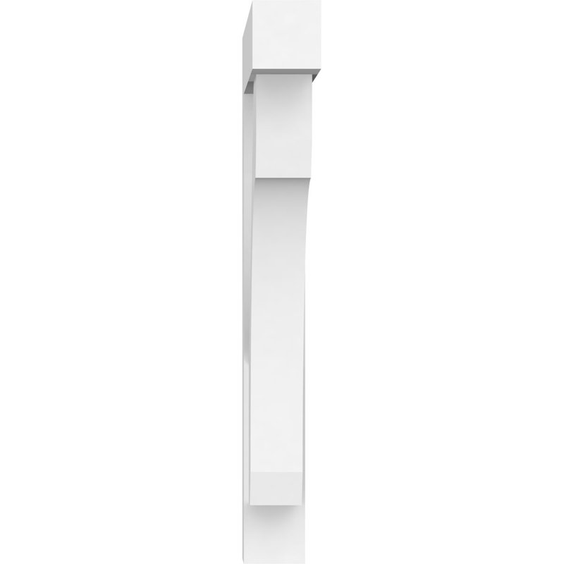 Support standard en uréthane standard avec extrémités en bloc, brun clair apprêté, H 26 po x l 3 po x P 20 po