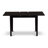 3 Piece Dining Set Includes a Rectangle Table and 2 Stackable Polyester Chairs, Black