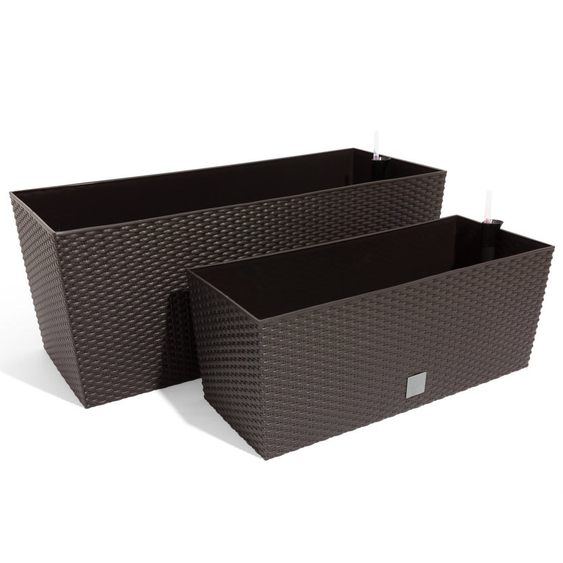 Petty Planter Box, Umber, 24cm H x 60cm W x 25cm D