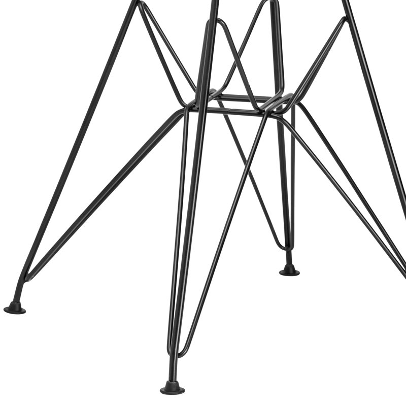 Chaise d’appoint Padget, Aigue-marine, Thermolaqué noir