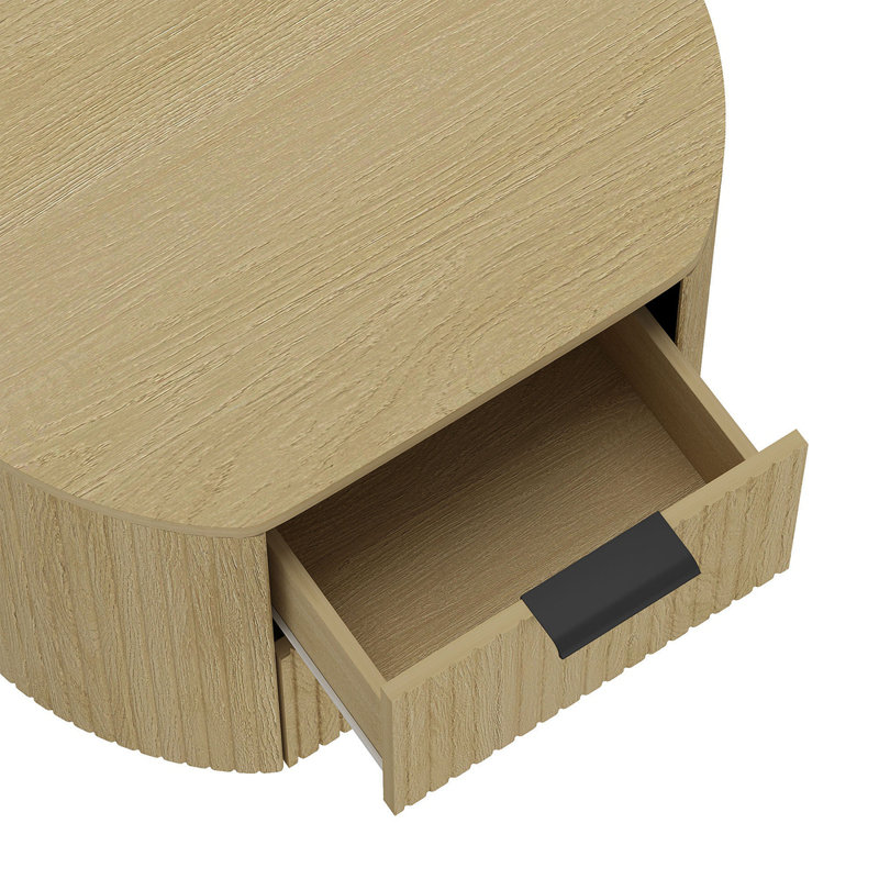Olivia 27" Nightstand In Natural (2-Drawer)