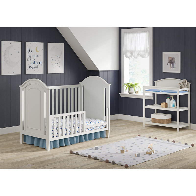 Rail pour lit de bébé en bois massif Harper, Blanc