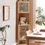 Vitrines en bois massif et verre Burlywood