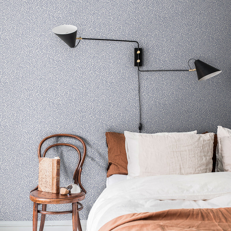 Cahterine 10.05m x 53cm Wallpaper Roll, Light Blue