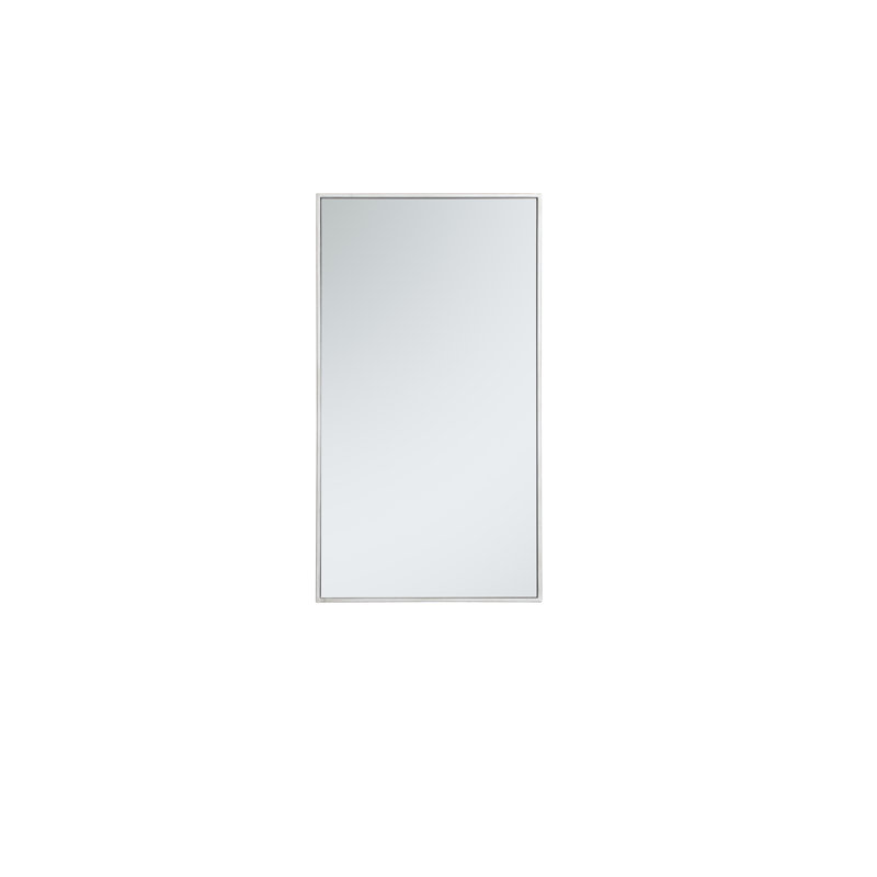 Miroir mural Sabine, 36 po x 20 po, Argent