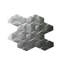 3D Hexagon 4" x 6" Metal Mosaic Tile in Gray