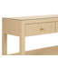 Three Drawer Console With Two Open Shelves In Natural Grasscloth With Polished Brass Knobs-938221114