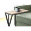 Table d'appoint, en forme de C, bout, côté, collation, salon, chambre à coucher, métal, stratifié-483156082