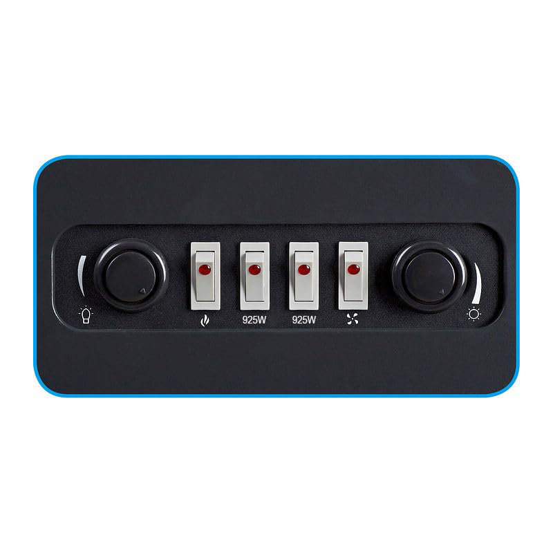 3-Sided Freestanding Electric Fireplace, Modern Space-Saving Fireplace Heater with Adjustable Flame