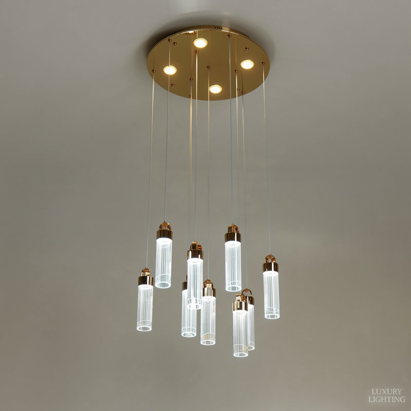 Aurelia Cascade: Multi-Drop Crystal Chandelier