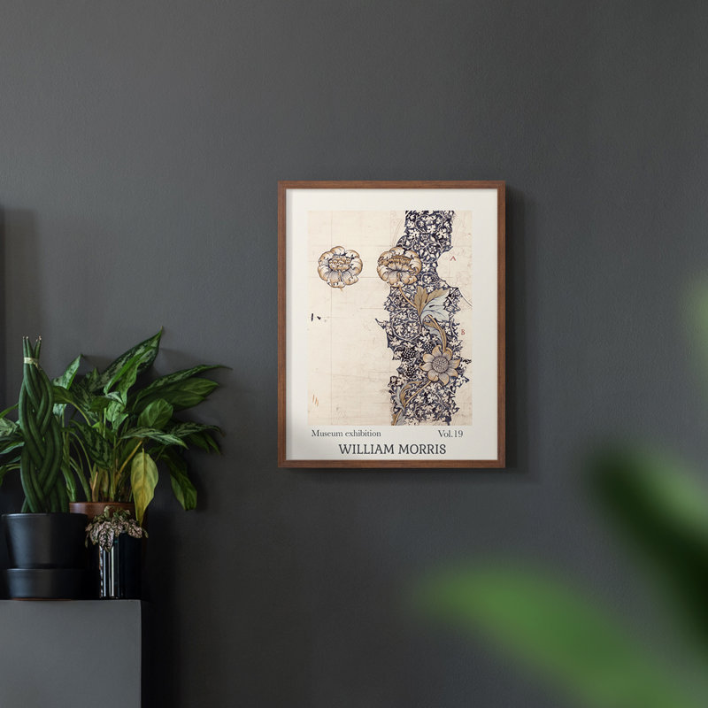 William Morris, reproduction encadrée, Naturel, H 14 po x l 11 po