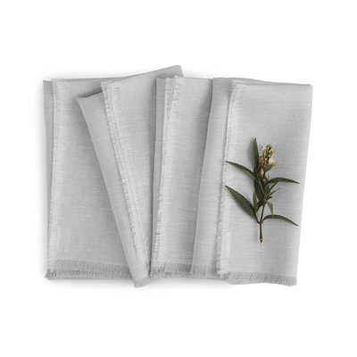 Fringe - 100% Pure Linen Dinner Napkins