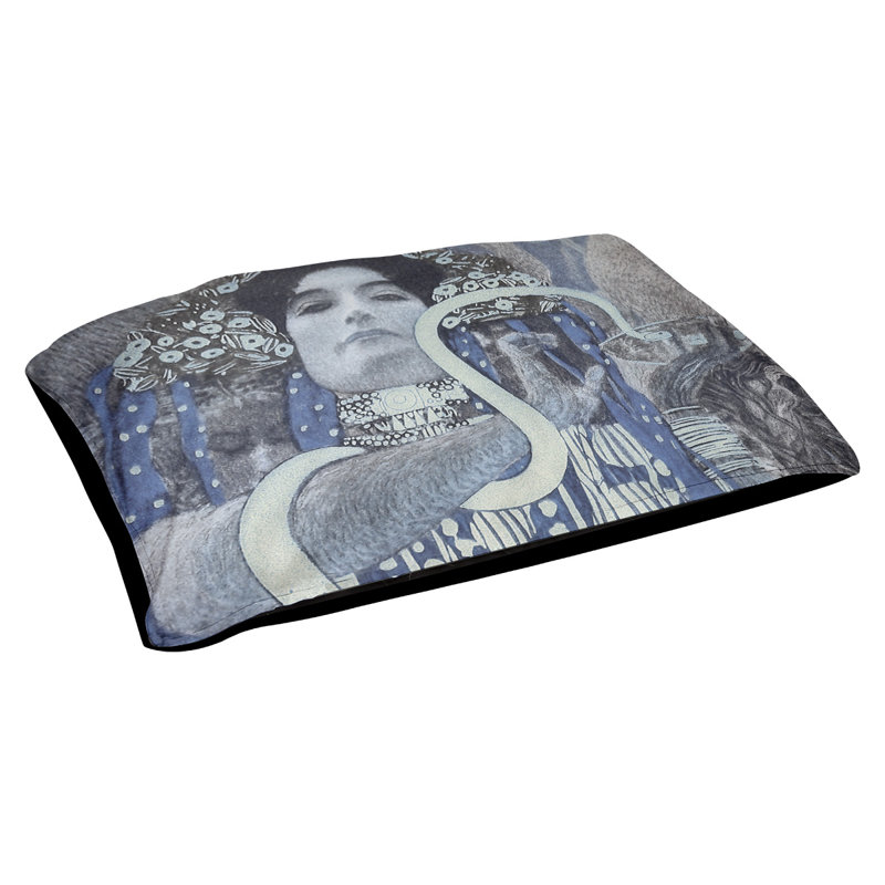 Coussin stylisé pour chat hygeia Carlile, Moyen (L 42,5 po x l 32,5 po), Bleu / gris