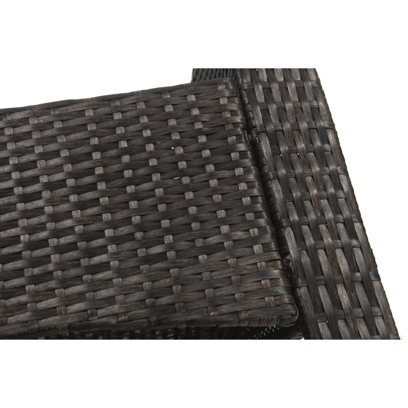 Braxter Wicker 4 - Person Patio Conversation Set with Cushions, Gray