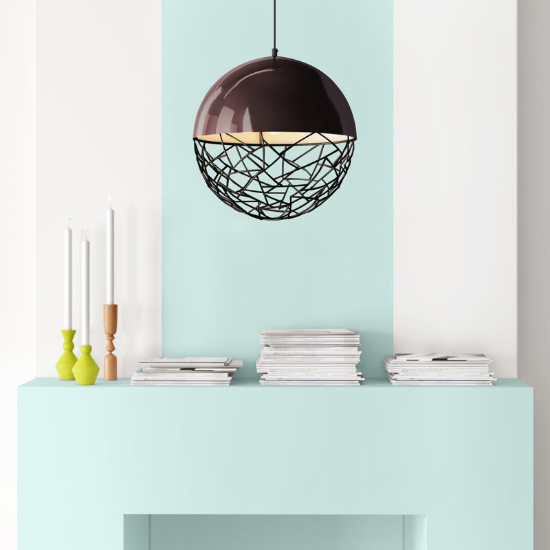 Clearview 1 - Light Sphere Pendant, Copper/Black