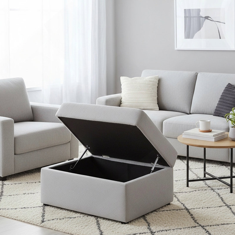 Storage Ottoman - Gray