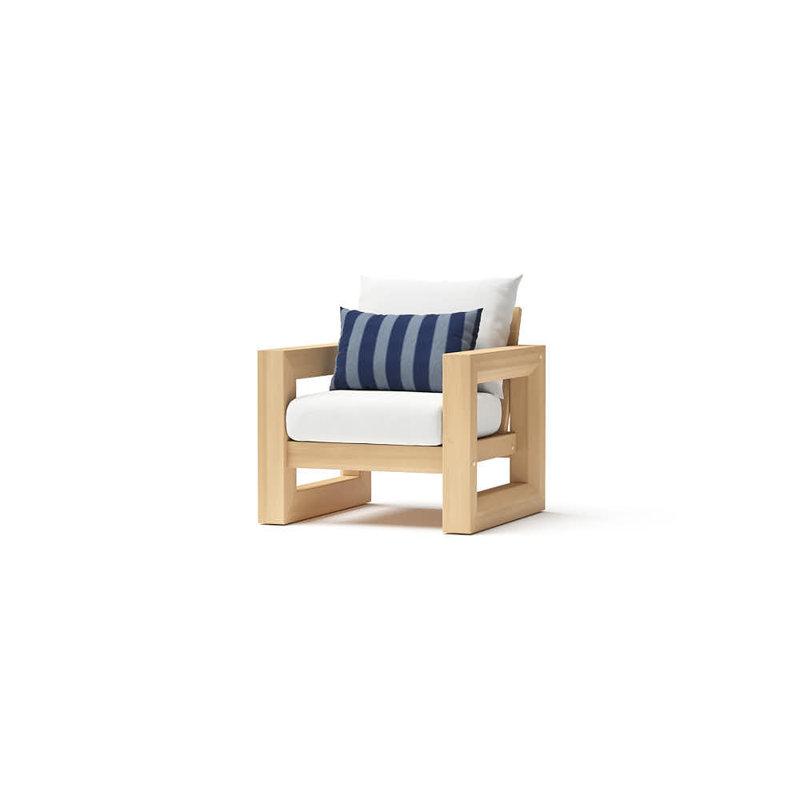 Sehrish Patio Chair With Sunbrella Cushion Covers, Centered Ink Stripe Sunbrella®