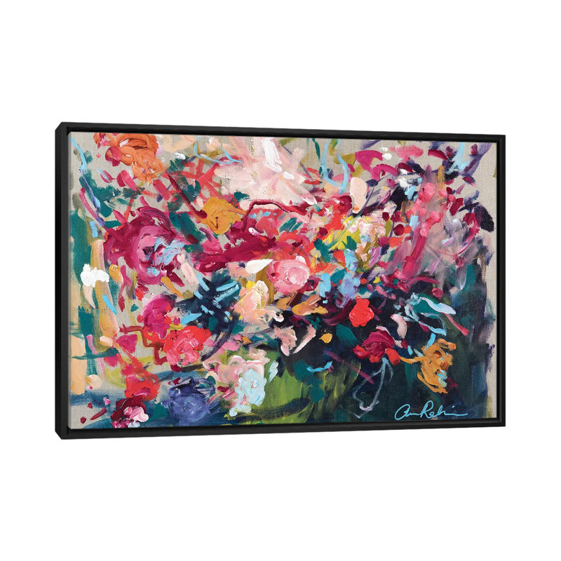 Reproduction d’art, "the wedding planner" par Amira Rahim, H 32 po x l 48 po x 1,5 po, Toile avec cadre noir, Pas de tapis