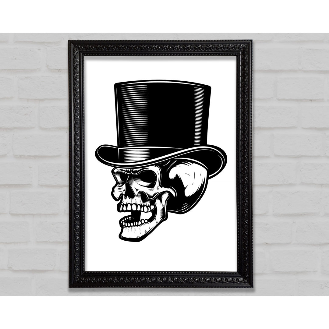 Top Hat Skull - Einzelner Bilderrahmen Kunstdrucke