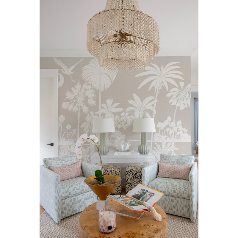 Charleston Marsh Breeze Mural by Megan Molten, Beige, Paper