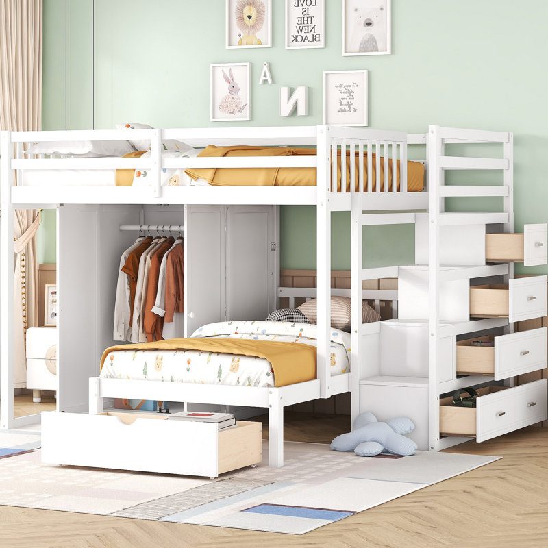 Bunk Bed With Wardrobe, Drawers