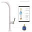 Robinet de cuisine rétractable à poignée simple avec accessoires